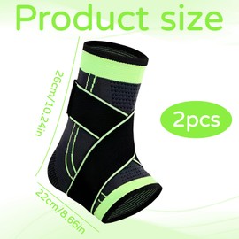 2 Stück Sprunggelenkbandage,Bandage Fußgelenk,Bandage Sprunggelenk,Knöchelbandage,Fußgelenkbandage,Sprunggelenk Bandage,Plantarfasziitis Fußbandage,Einheitsgröße Herren Und Damen(Schwarz)