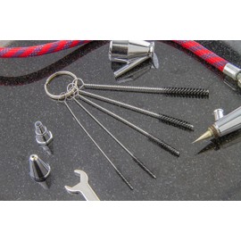 SE Brush Cleaning Sets Nlylon Bristles Varying Sizes for Versatile Tasks Spray and Paint Guns, Barrels, and Other Tools (TC01N)