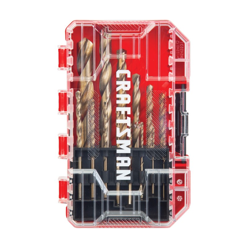 CRAFTSMAN 14-Piece Gold Oxide Drill Bit Set for Wood, Plastic,