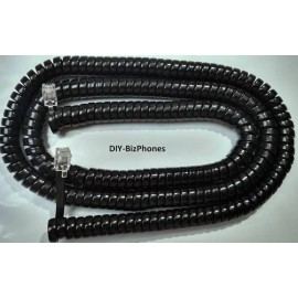 DIY-BizPhones-Radio-Shack Black 25Ft Radio Shack Phone Long Handset Cord Receiver Curly Coil 4P4C