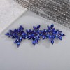 Teyglen Bride Rhinestone Wedding Hair Clips Bridal Blue Crystal Hair