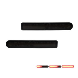 TurningMax For 2007 2008 2009 2010 2011 2012 2013 2014 Toyota FJ Cruiser Rear Bumper Tail Light Brake lights Smoked Lens 3 in 1 LED