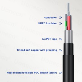 Uonecn Basler AVT GIGE CCD Camera Cable Right Angle Hirose 6 Pin Female to Open End 1M (A-Type)