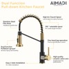 AIMADI Black Faucet Kitchen,Commercial Black Gold Kitchen Faucet Matte Black