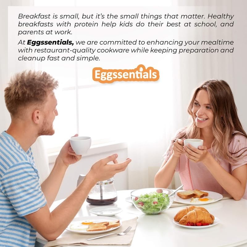 Eggssentials 2 IN 1 Egg Pan & Egg Poacher Pan,