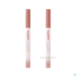 Ipkn 입큰 플러피 듀얼 립 펜슬 라이너 1호 미닝피치 X 2개 Big Fluffy Dual Lip Pencil Liner 1 Minning Peach X 2