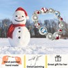 Linpeng Christmas Beaded Bracelet, White Snowman Bracelet For Women Girls,
