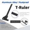 Woodworking T Ruler, Woodworking Aluminum Alloy Wood Scriber Measure Scribing