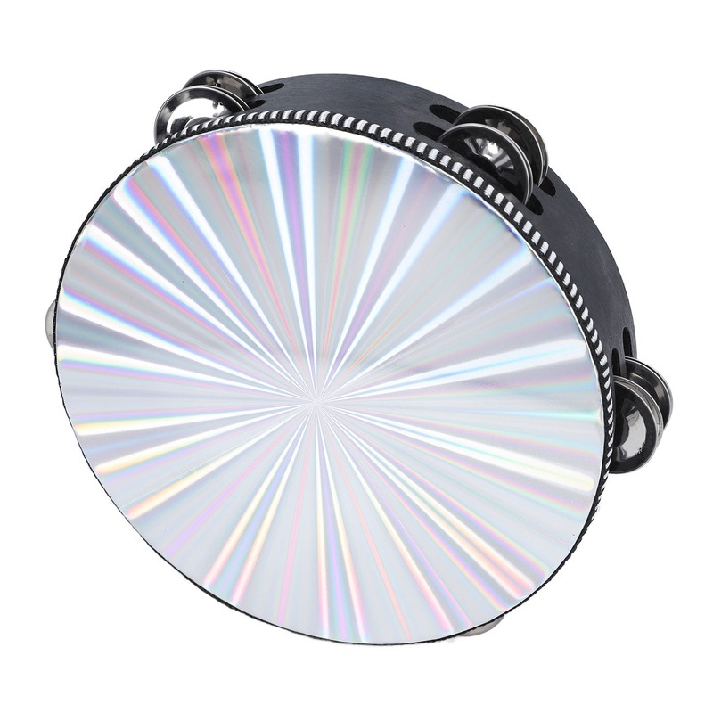 Radiant Tambourine Reflective Clear Crisp Sound Double Row Bell Drum