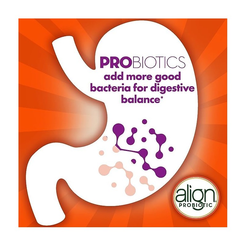 Align Prebiótico Gomitas probióticas Sabores de frutas naturales 60 CT,