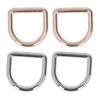 120Pcs Metal D Rings Seamless Interface Strong Load Bearing Gold