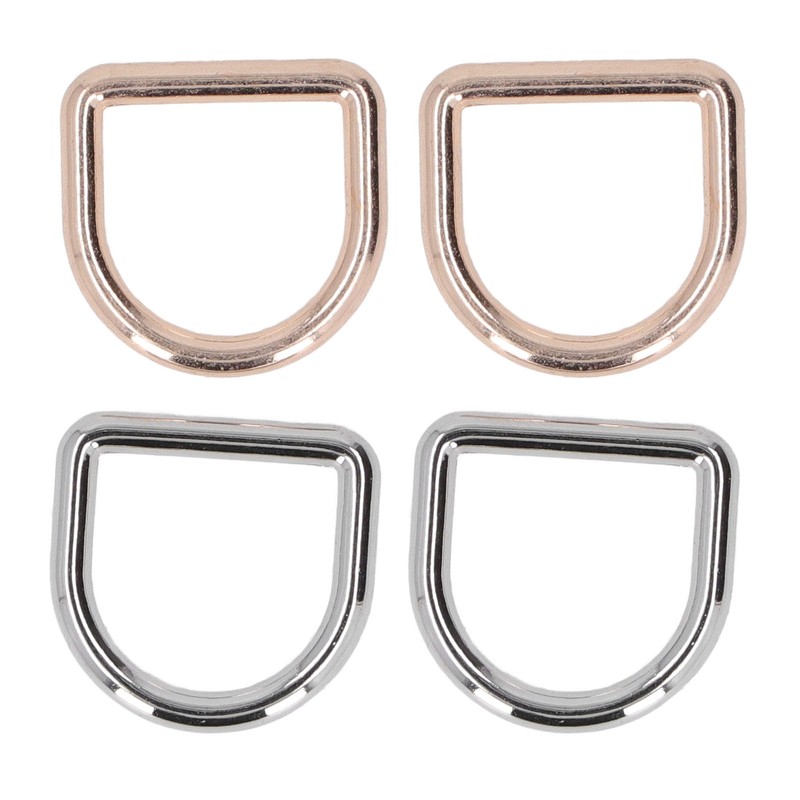 120Pcs Metal D Rings Seamless Interface Strong Load Bearing Gold