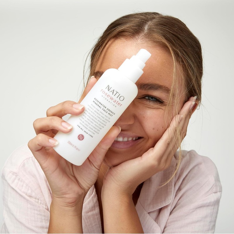 Rosewater Drench Mineral Face Mist by Natio for Women 6.7