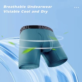BAMBOO COOL Men's 360° Breathable Mesh Underwear Moisture-Wicking Boxer Briefs Cooling Performance,Multipack