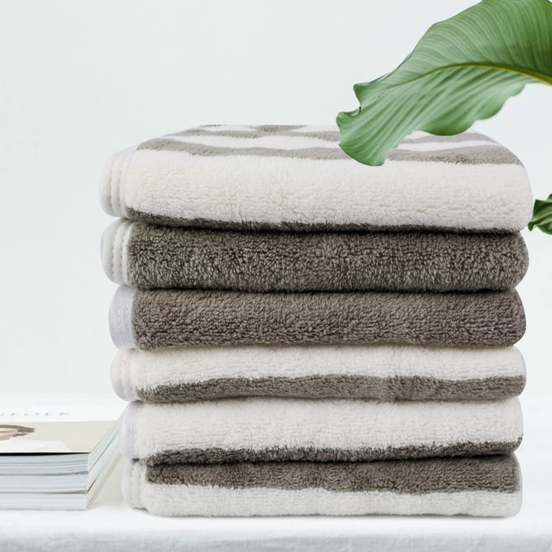 SINLAND Microfiber Washcloth Quick Dry Absorbent Soft Makeup Remover 12x12