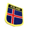 Island Island Island Shield Flag Iron On Embroidered Fabric Sew