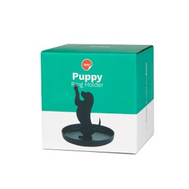 Balvi Puppy Ring Holder Black Colour Dog Shape Metal