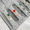 SCIKHEFT Portable Jewelry Roll Secure Ring Pouch Foldable Rings Case