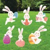Happy Easter Yard Sign Cutout - Bunnies with Eggs Yard