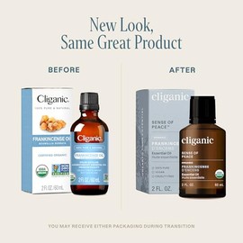 Cliganic Cliganic Organic Frankincense Essential Oil - 100% Pure Natural for Aromatherapy Diffuser | Non-GMO Verified (Packaging May Vary)