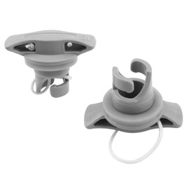 Inflatable Boat Air Valve Cap Plug Rotating Valve Cover Air Cushion Plug Replacement Paddle Board Replacement Part Rubber Boat Air Valve Cover Kayak Air Tank Air Cover Gray 2PCS