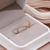 mellowact 14KGP Full Eternity Ring, Hypoallergenic, 14K Gold Plated, Rose
