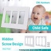 CML 3-Gang Screwless Decorator Wall Plate, 2 Pack Light Switch