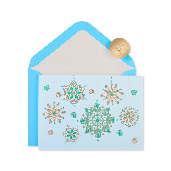 Papyrus Holiday Cards Boxed with Envelopes, Splendor of the Season, Glitter-Free Snowflakes (12-Count)