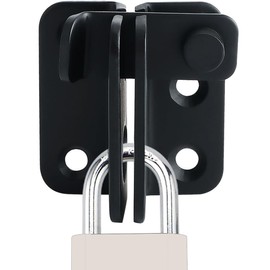Litensh Door Latch Stainless Steel Bolt Bolt Sliding Bolt Lock Security Lock Padlock Lockable Black, Open Right, L