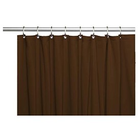 Venice Elegant Home Heavy Duty Vinyl Shower Curtain Liner with 12 Metal Grommets Dark Brown