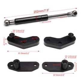 WENJTP Door Opener Kits Door Shocks Struts Compatible with Can-Am Maverick X3 and X3 Max 2017-2025 Front and Rear Doors Billet Aluminum