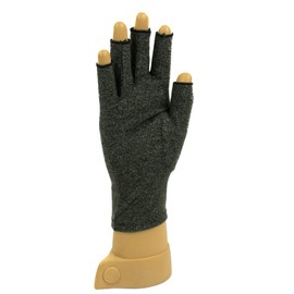 Rolyan 49430 Fingerless Compression Glove for Arthritis for Men & Women, Black Glove, Right Hand, Large