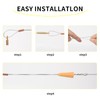 50' Fiberglass Cable Wire Running Rod Coaxial Electrical Connectable Fish
