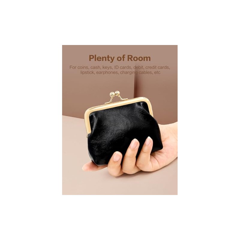 Monedero pequeño para mujer, Negro