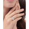 GAUDALGEM Moissanite Engagement Ring for Women, 1.32CTTW Princess Cut D