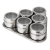 Titanium Especieros Magnéticos Acero Inoxidable 6 Piezas