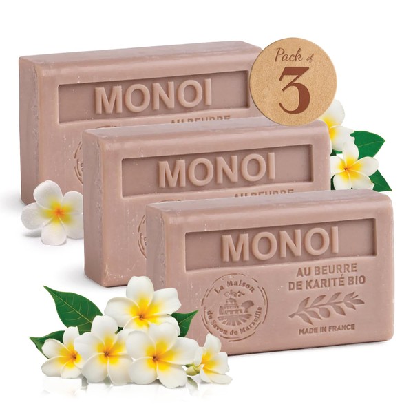 Monoï Soap - Enriched with Organic Shea Butter - Scented