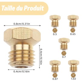 Xerteam 10 x gas nozzles for gas grills, gas nozzles, replacement parts