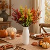 8 Pcs Artificial Flowers Autumn Decorations,Orange Fall Artificial Lavender