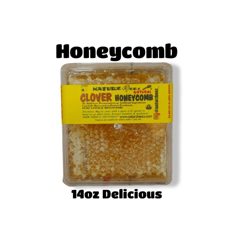 NATURZ BEEZ RAW HONEY COMB 14oz 400g 100% PURE NATURAL