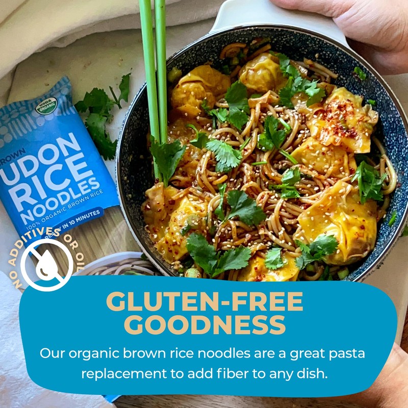Lotus Foods Organic Brown Udon Rice Noodles - Gluten Free