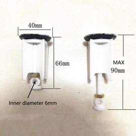 Universal Sink Plug, 40 mm Drain Plug, Height Adjustable, Made of Brass, Rubber, Plastic, Rustproof
