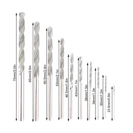 CYTGOUPER 10PCS Diamond Tipped Drill Bit,Diamond Drill Bits for Glass Tile Stone for Glass Stone Tile Steel DIY Art Construction Polished Chrome Finish