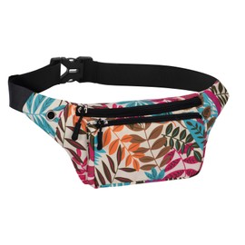 HAWEE Sports Bum Bag Unisex Lightweight Belt Bag Waist Bag Multicoloured with Adjustable Belt and Headphone Jack for Women Men Outdoor Travel Hiking Jogging Cycling Running Fox