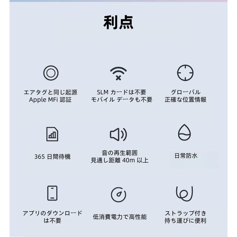 WayPonDEV Smart Tag, MFI Certified, Bluetooth 5.2, Industry's Smallest Design,