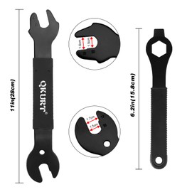 Oumers Tool Pedal Wrench Crank Puller and Bottom Bracket Tool with 16 mm Wrench Bicycle Crank Tool Set, Bicycle Crank Removal Tool Crank Puller Tool