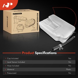 A-Premium Engine Coolant Overflow Recovery Reservoir Tank [With Cap] Compatible with Toyota T100 1993 1994 1995 1996 1997 1998