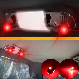 GLOFE 3Pcs Red Interior Map Dome Light LED Bulbs Compatible with 1987-1996 Ford F-150 F-250 Bronco