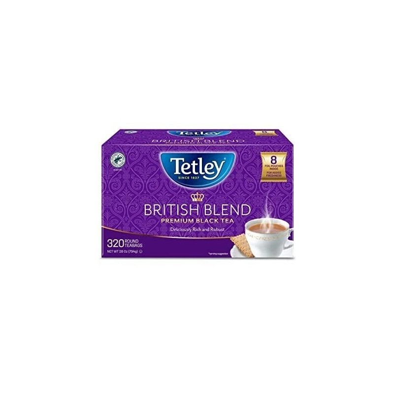 Tetley British Blend Premium Black Tea 320 Tea Bags Rainforest