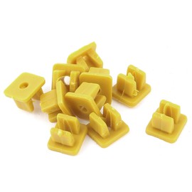 uxcell Plastic Rivets Fastener Bumper Push Clips Car 9x8mm Hole 10pcs Yellow
